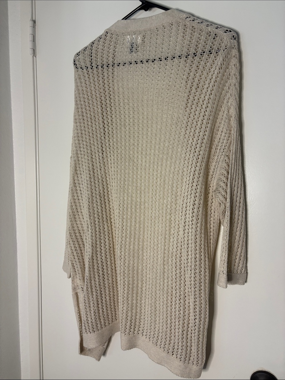 Old Navy Open-Weave Cream Cardigan Sweater - Picture 4 of 4